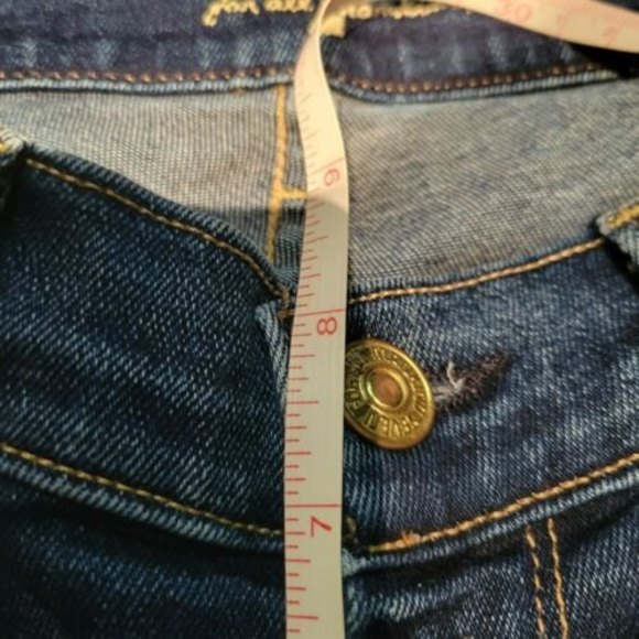 7 for all Mankind Women's Size 27 L24 Low Rise The Modern Straight Blue Jeans - Picture 8 of 9